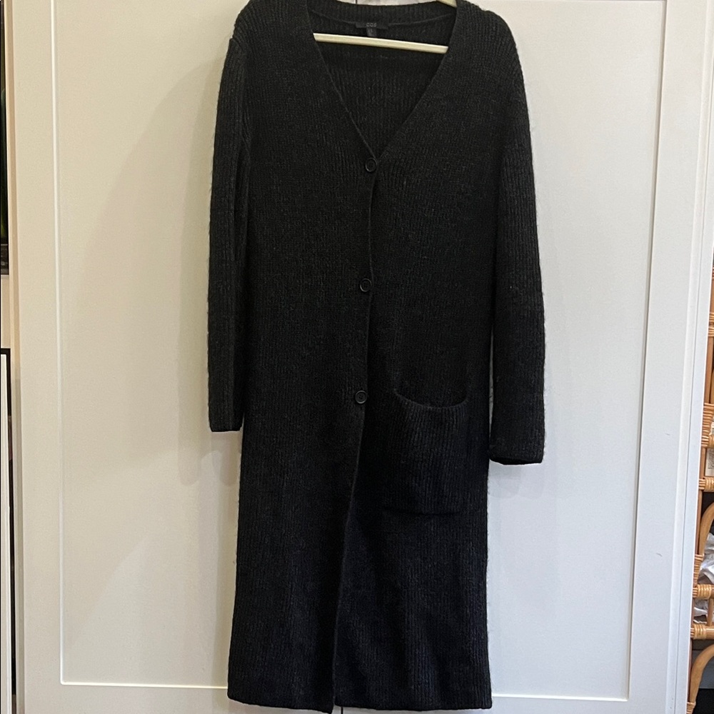 COS Charcoal long Knit Cardigan - Picture 8 of 8